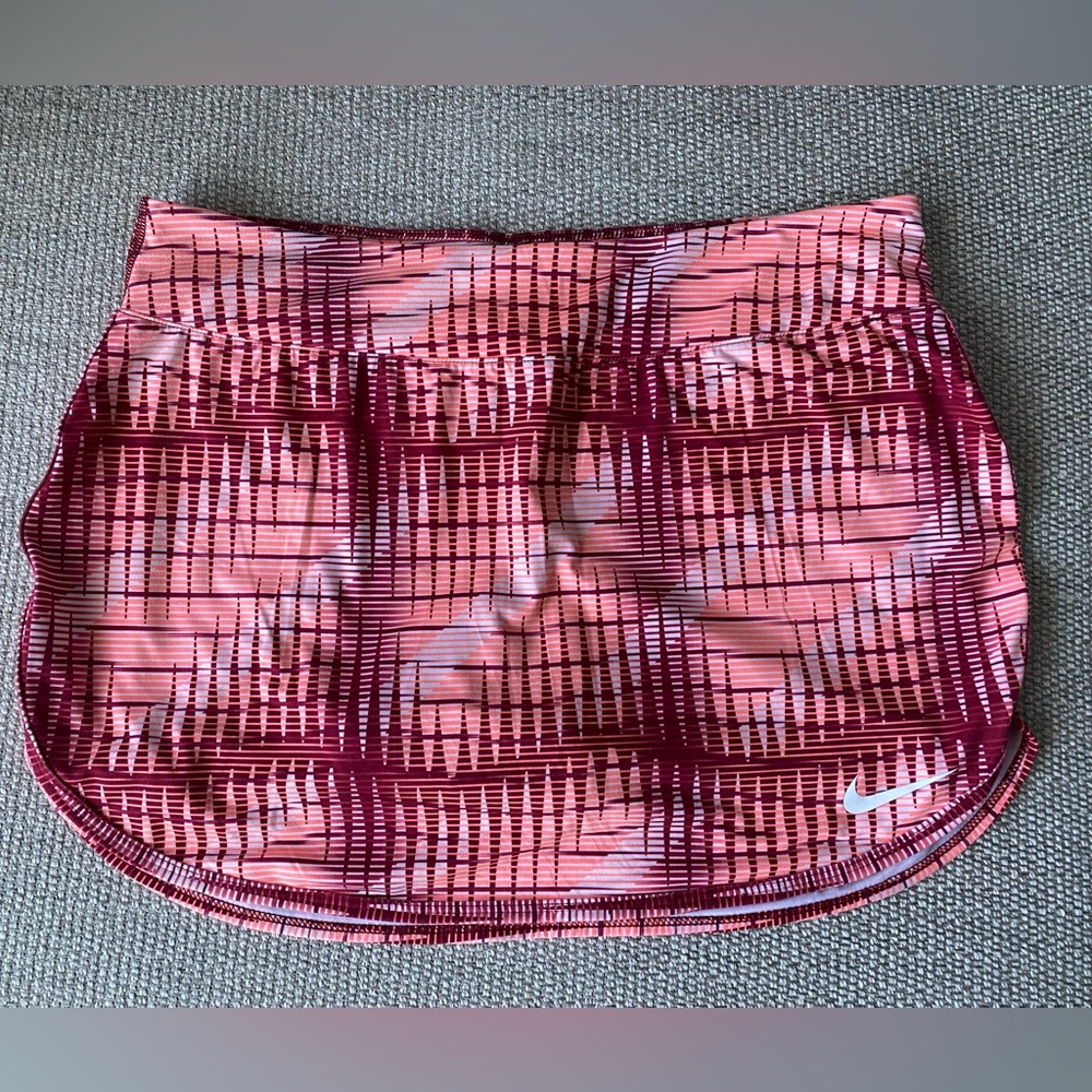 Nike Pink and Maroon Printed Athletic Skort
